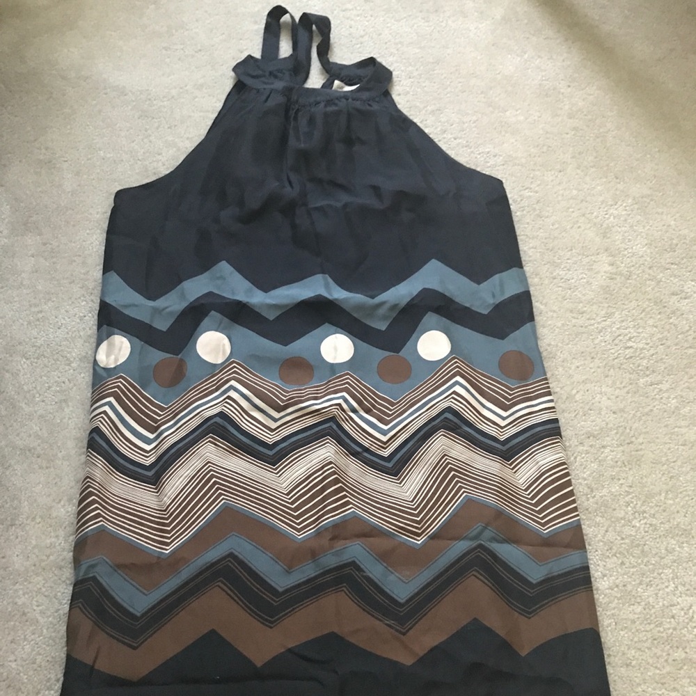 Silk sheath dress with tie neck